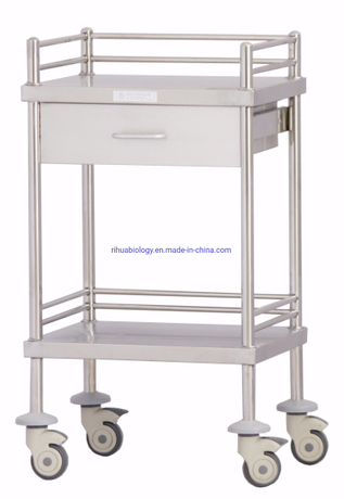 Carro de instrumentos de acero inoxidable para hospitales