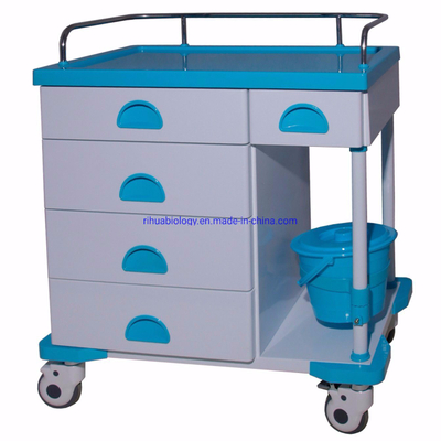 Carro de tratamiento hospitalario ABS con cajones