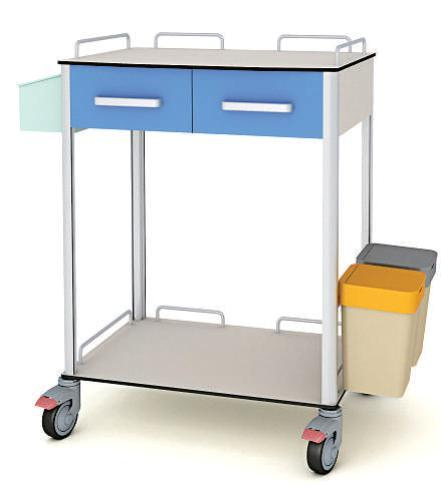 Carro de estación de trabajo de tratamiento refinado de manera concisa - Mobiliario para sala de pacientes impacientes del hospital