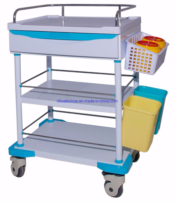 Carro de enfermería de medicina de color brillante de hospital funcional ABS RH-C144 para tratamiento
