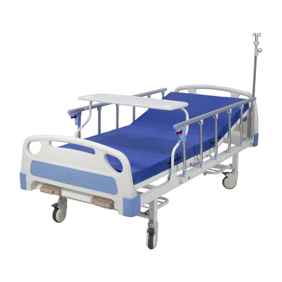 Cama Fowler manual con manivela ajustable de 2 funciones Rh-BS118: Muebles de enfermería de hospital con accesorio de mesa para cama