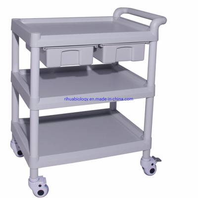 Carro portátil de instrumentos multifuncionales ABS para hospitales